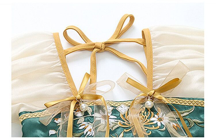 Elegant Short Sleeve Girls Ancient Chinese Traditional Hanfu Stage Performance Tang Suit  Kids' Hanfu Traditional Chinese Garments  - Image 9